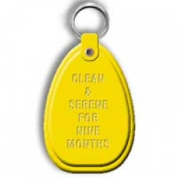 Key Tag, 9 Months, Yellow